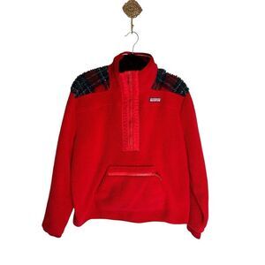 Vineyard Vines Apres Tartan Supershep Red Pullover Size Large